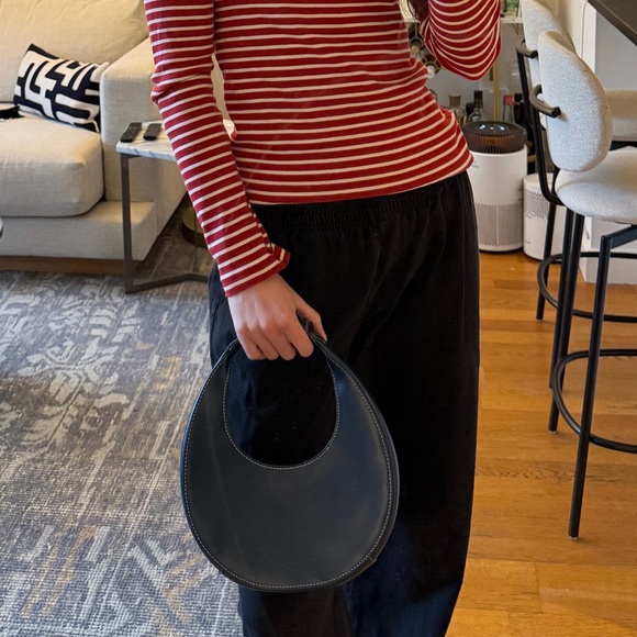 STAUD Mini Moon Bag - Navy - Picture 3 of 4